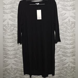 Tobi Dress / Tunic Half Sleeve Black Stretch Knit New